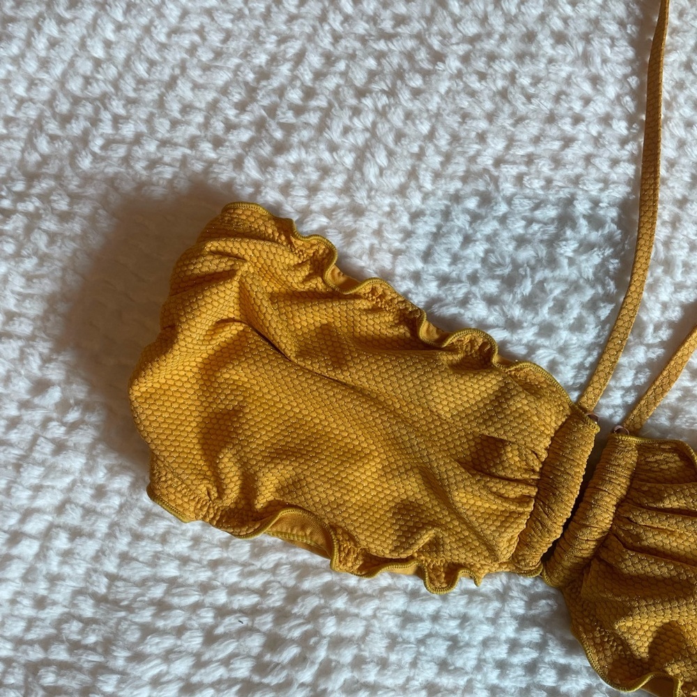 Seafolly | Stardust U-Tube Bandeau Bikini Top in Saffron | Swim Top | NWOT - Picture 10 of 16